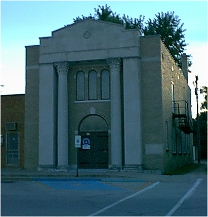 Picture of our Lodge hall just before dusk.