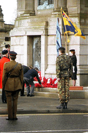 Laying a Wreath of Poppies