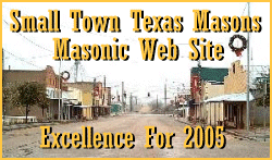 The Small Town Texas Masons Award