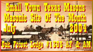 The Small Town Texas Masons Award