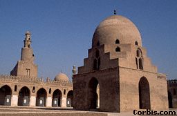 Minaret and Fountain, Ahmed Ibn-Toulon Mosque, Cairo, Egypt