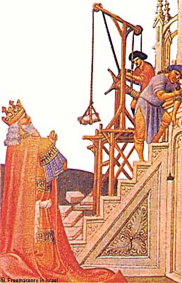 Solomon, King of Israel, inspects the Building of the Temple at Jerusalem