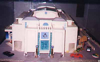 Model of the project Freemasons International Center in Jerusalem.