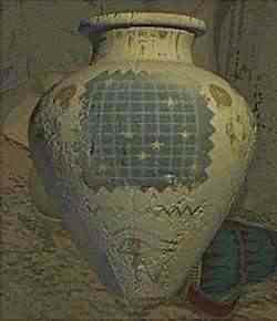 star map on jug