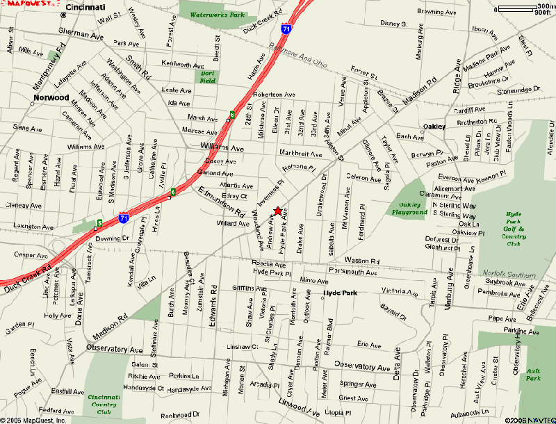 Map to Hyde Park Lodge