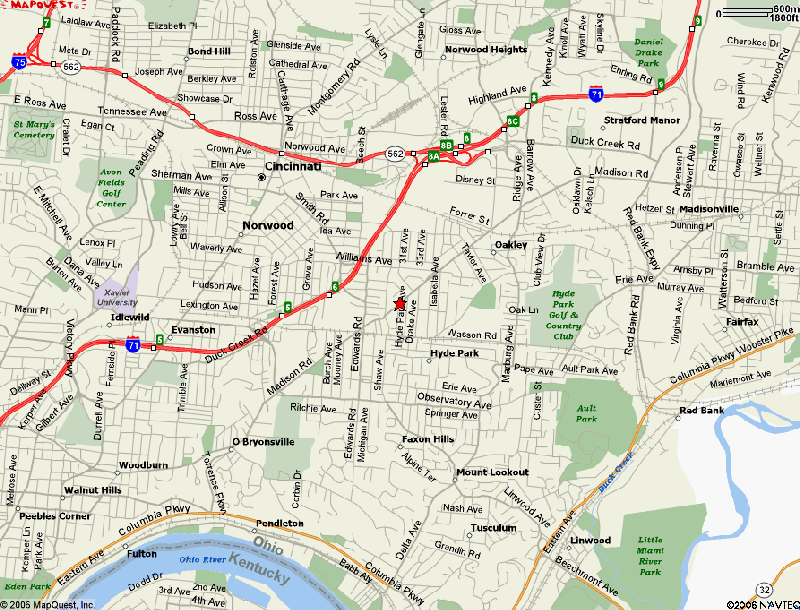 Map to Hyde Park Lodge