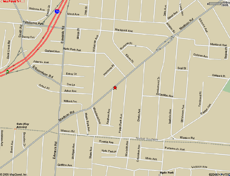 Map to Hyde Park Lodge