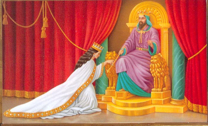 Esther - painting from ceiling of Dining Room at International Temple in Washington DC by Eric Adkins