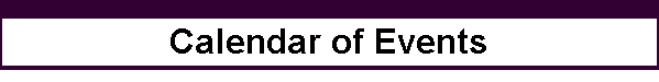 Calendar of Events