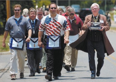 Liberty Day march for the laying of the cornerstone