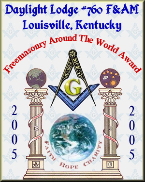 Daylight Lodge #760 F&AM Freemasonry Around the World Award