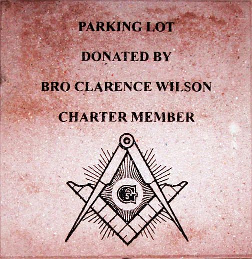 Parking Lot Donated By Bro Clarence Hank Wilson