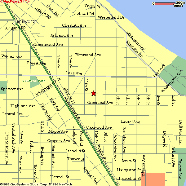 The Star denotes the location of Wilmette Park Lodge #931